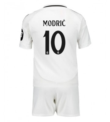 Real Madrid Luka Modric #10 Primera Equipación Niños 2024-25 Manga Corta (+ Pantalones cortos)